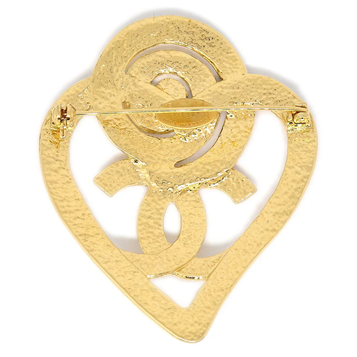 Chanel Heart Brooch Gold 95P - Image 3
