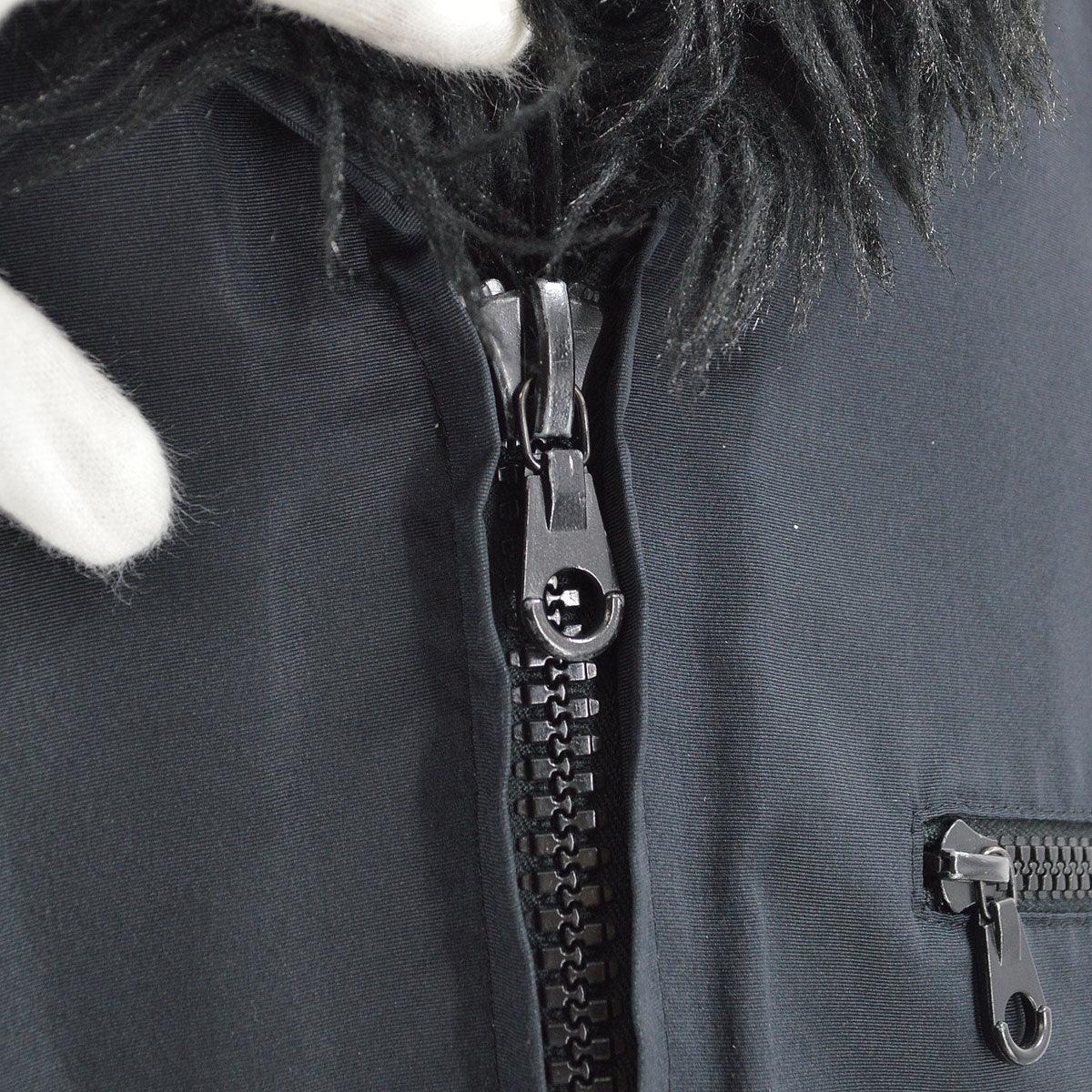 CHANEL O3095 #34 Zip-up Coat Black Fur - Image 4