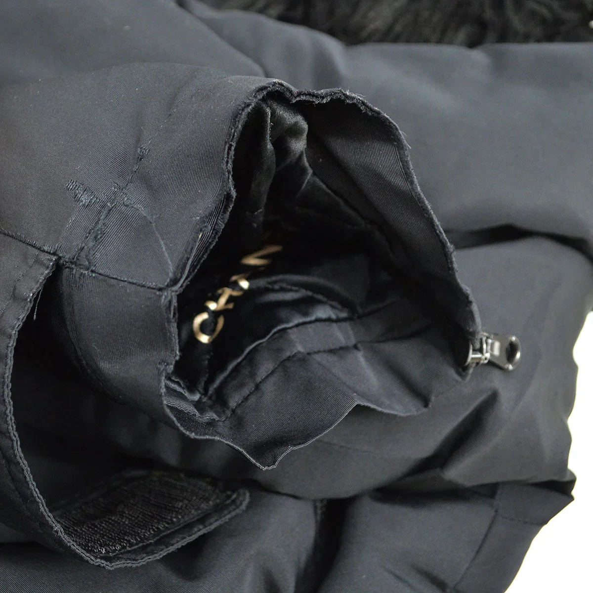 CHANEL O3095 #34 Zip-up Coat Black Fur - Image 6