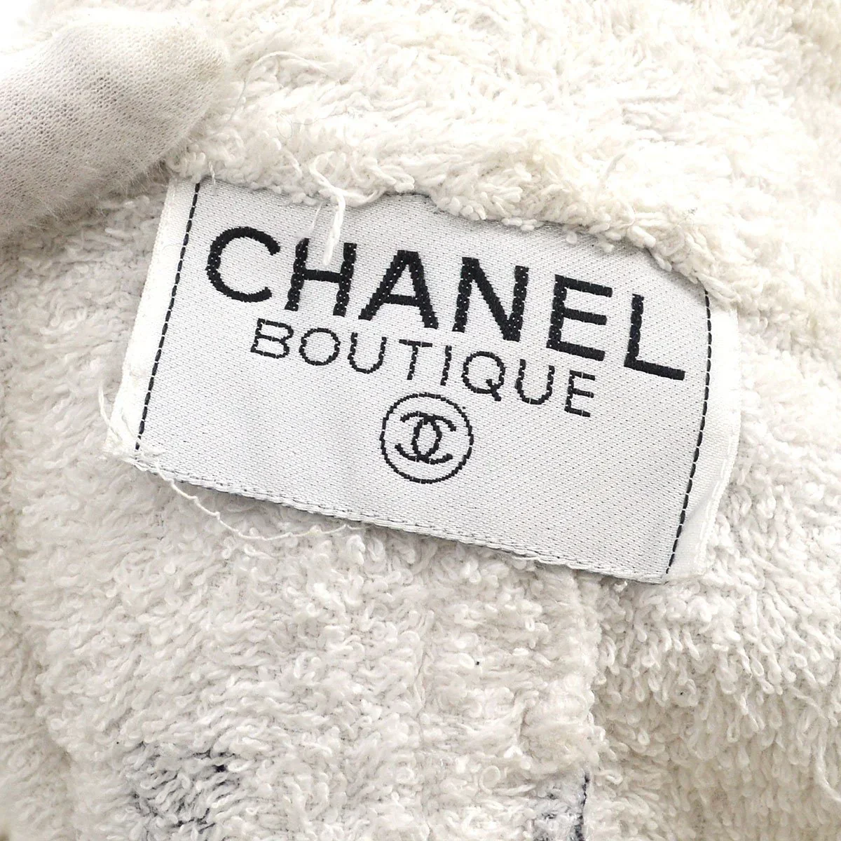 Chanel * Cruise 1993 Terry Cloth Double Breasted Jacket White - Image 12
