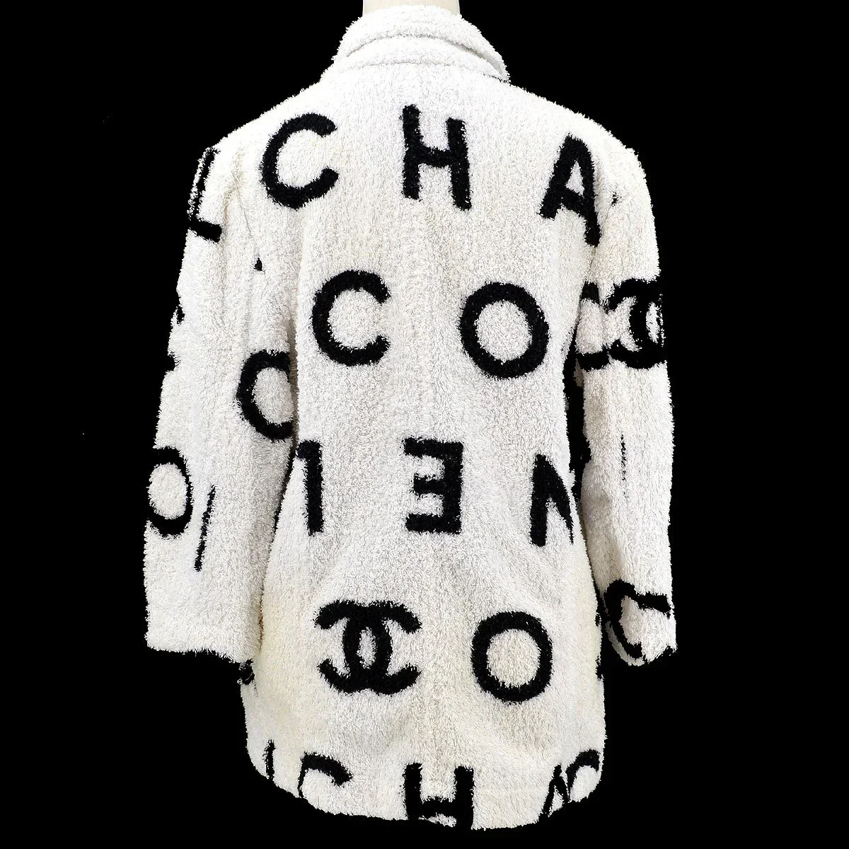 Chanel * Cruise 1993 Terry Cloth Double Breasted Jacket White - Image 4