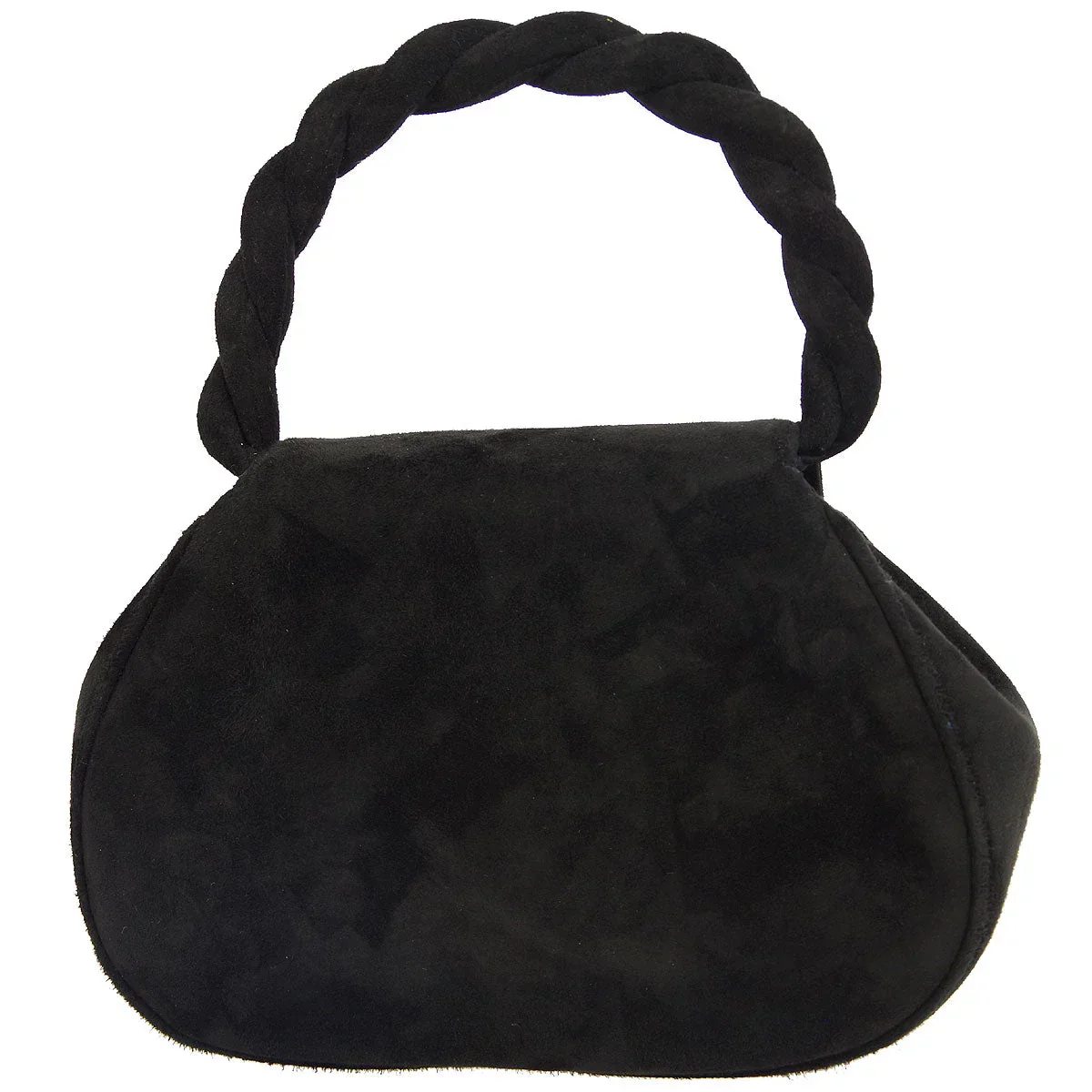 Chanel * 1996-1997 Black Suede Handbag - Image 2