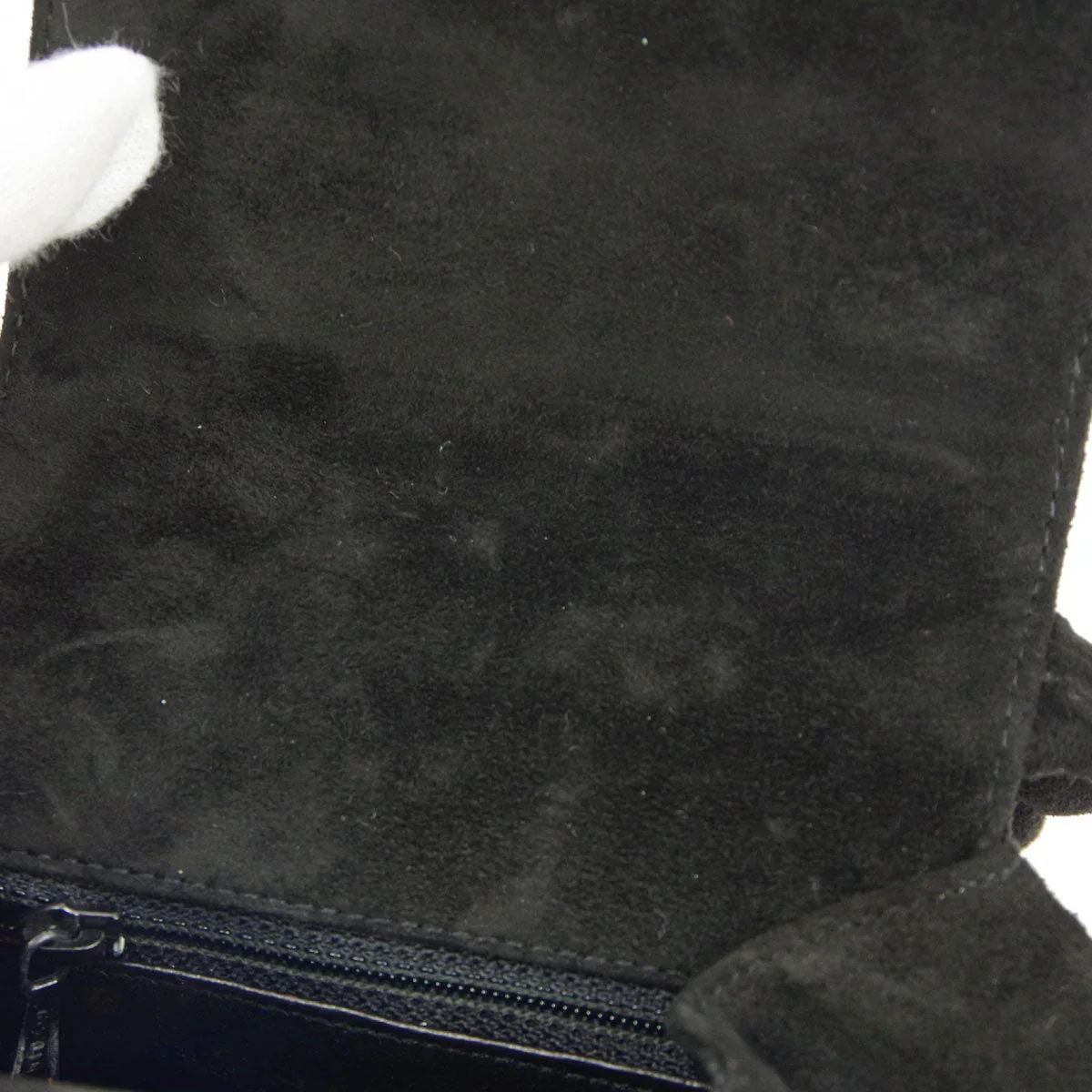 Chanel * 1996-1997 Black Suede Handbag - Image 3