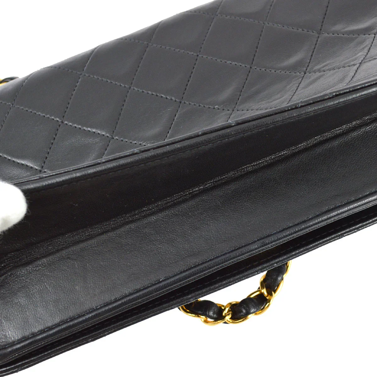Chanel 2001-2003 Lambskin Small Turnlock Full Flap Bag - Image 4