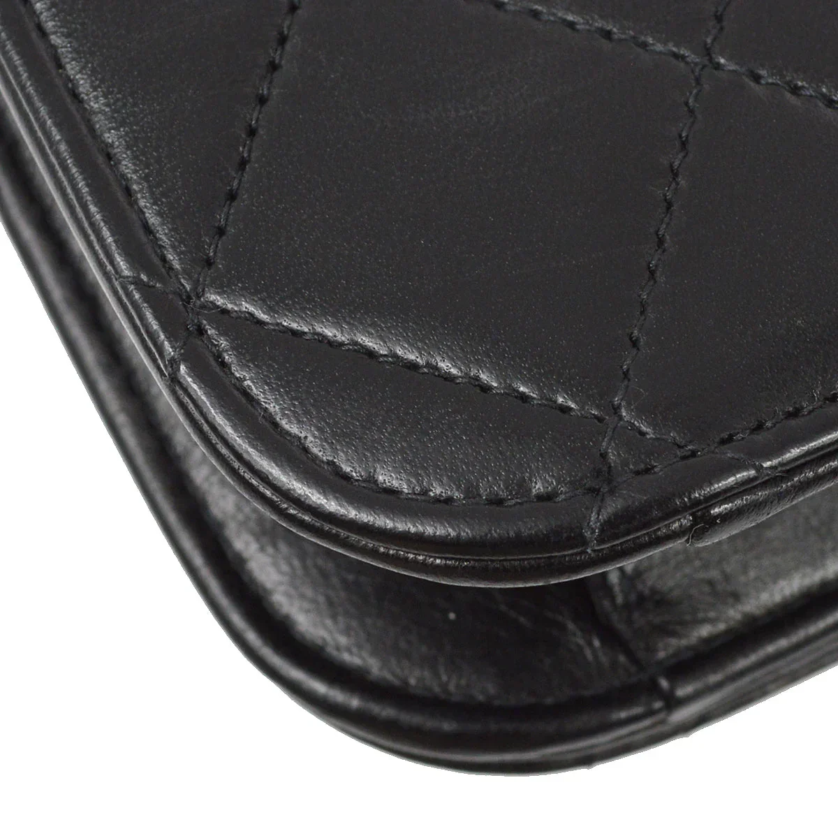 Chanel 2001-2003 Lambskin Small Turnlock Full Flap Bag - Image 5
