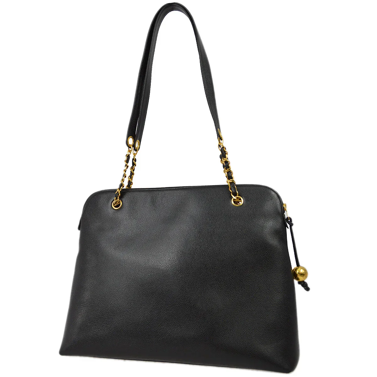 Chanel 1994-1996 Black Caviar Zipper Tote 41 - Image 2