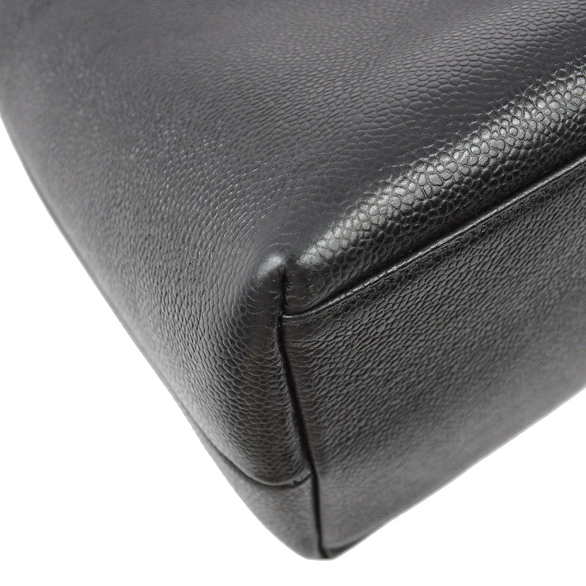 Chanel 1994-1996 Black Caviar Zipper Tote 41 - Image 6