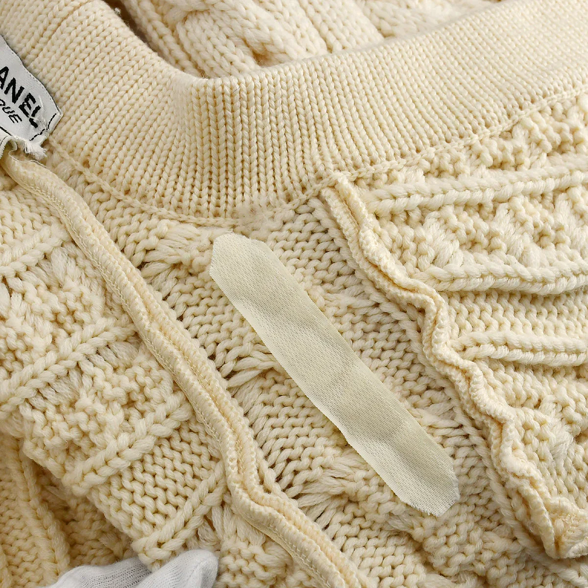 Chanel cable-knit wool long cardigan #38 - Image 8