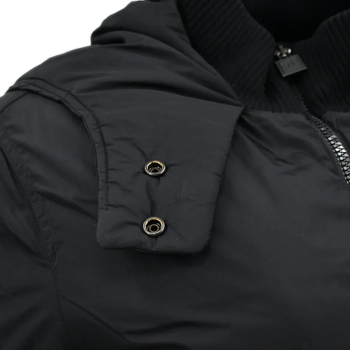 Chanel Sport Line Zip Up Hoodie Jacket Black 07A #38 - Image 4