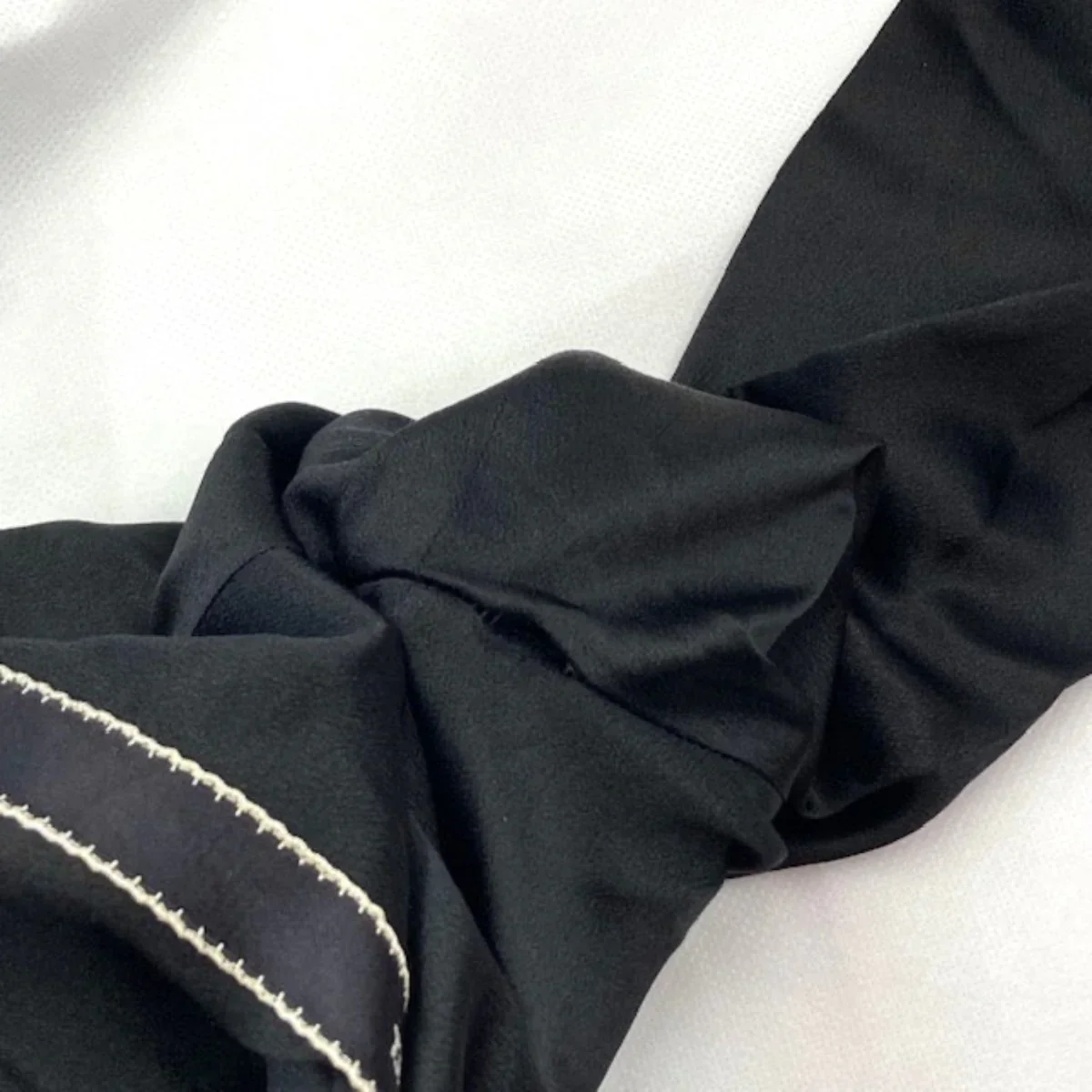 Chanel Ribbon Blouse Shirt Black 94A #36 - Image 11