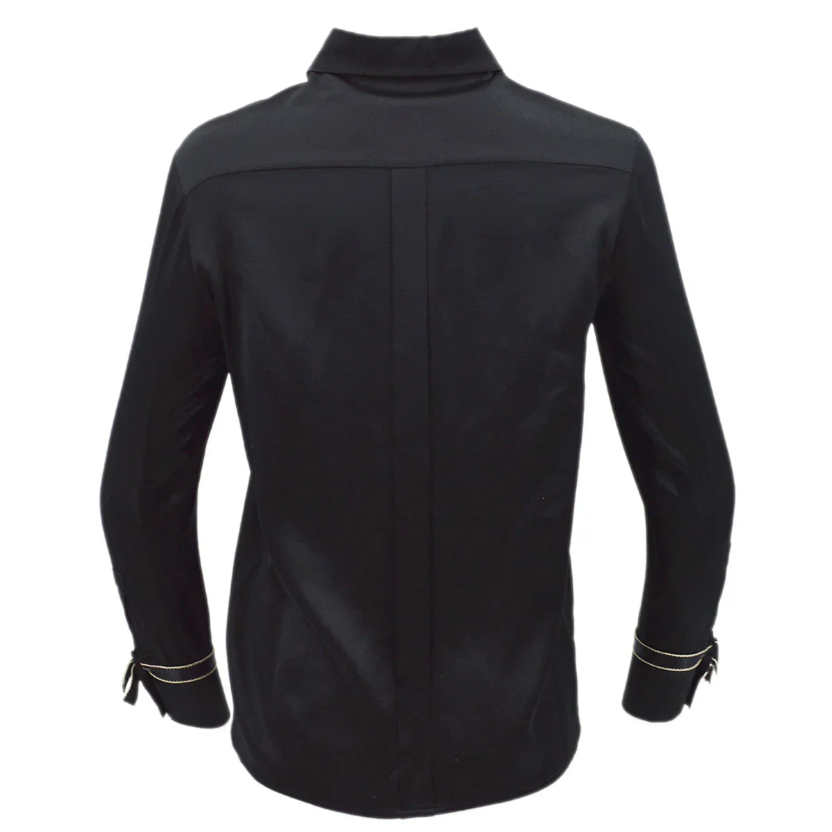 Chanel Ribbon Blouse Shirt Black 94A #36 - Image 2