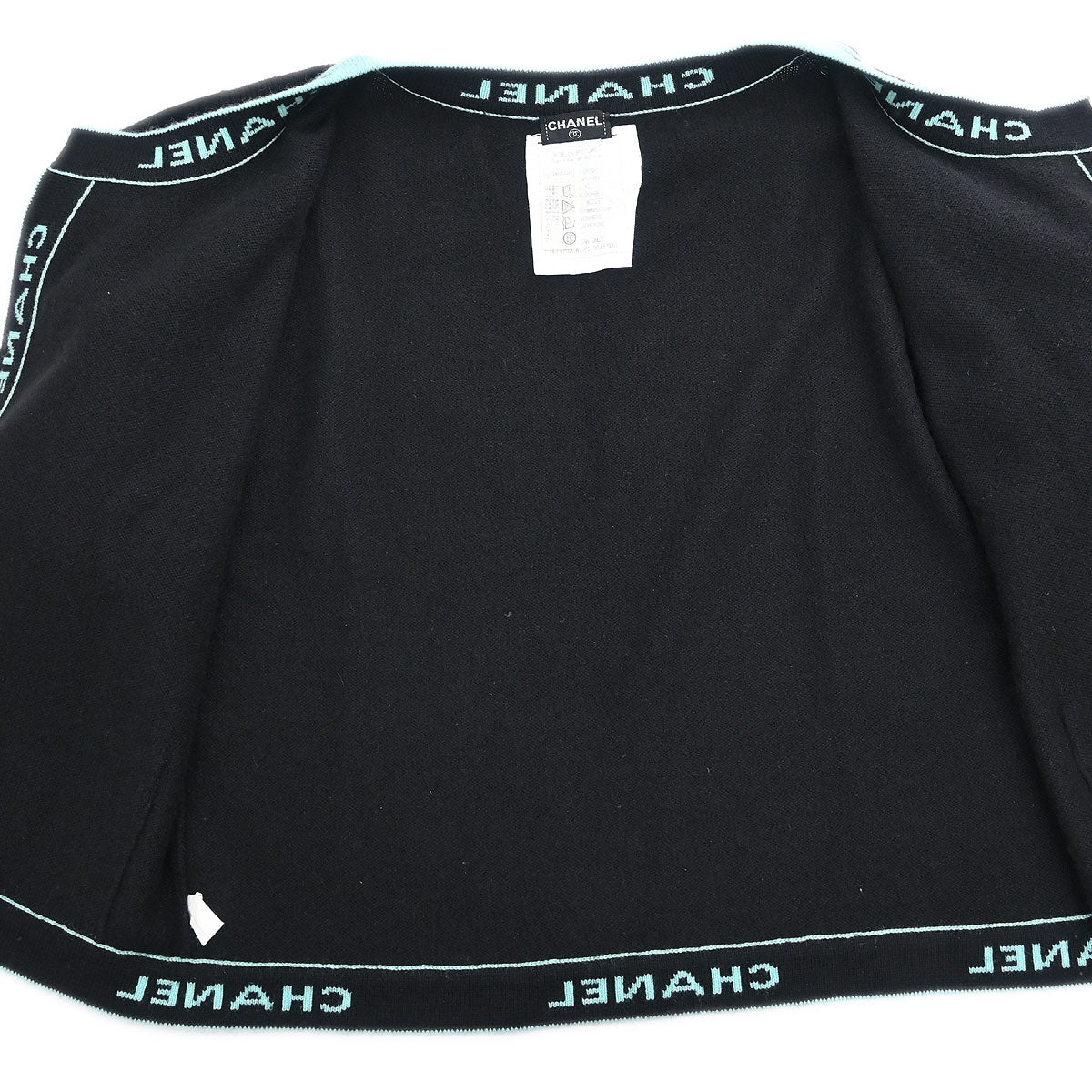 Chanel 1995 Set Cardigan Short Sleeve Top Black #42 - Image 6