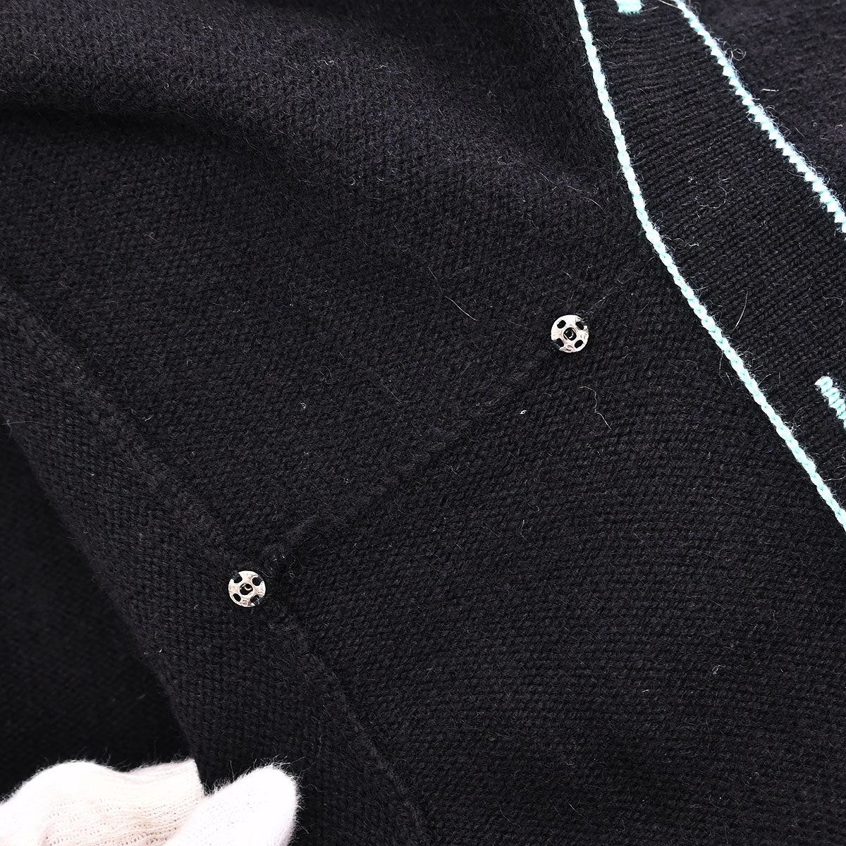 Chanel 1995 Set Cardigan Short Sleeve Top Black #42 - Image 7