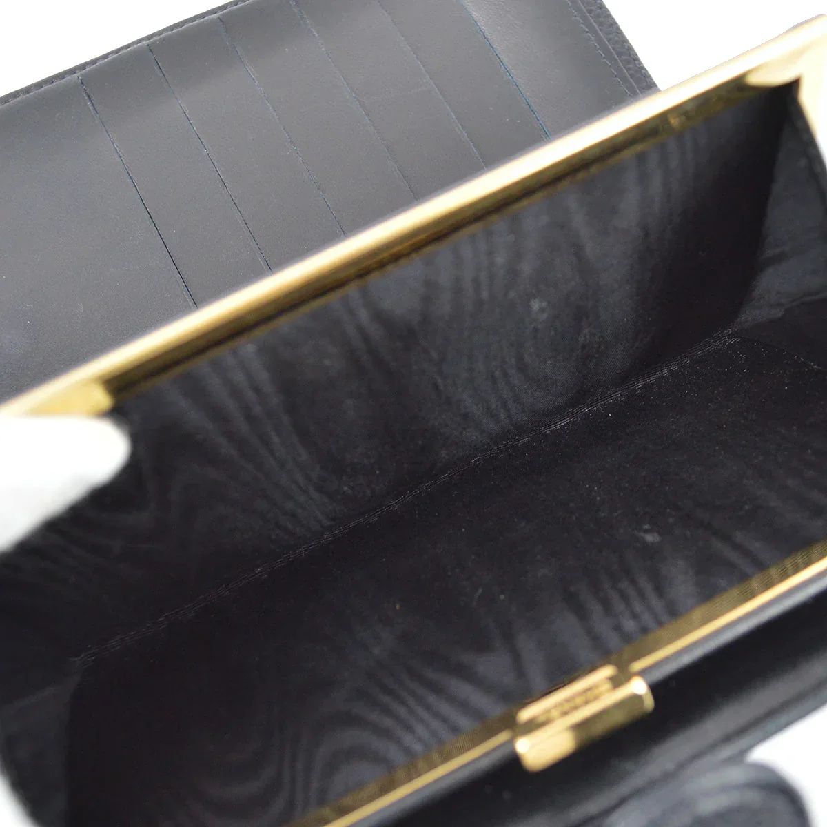 Chanel 2000-2001 Black Caviar Long Wallet Purse - Image 5