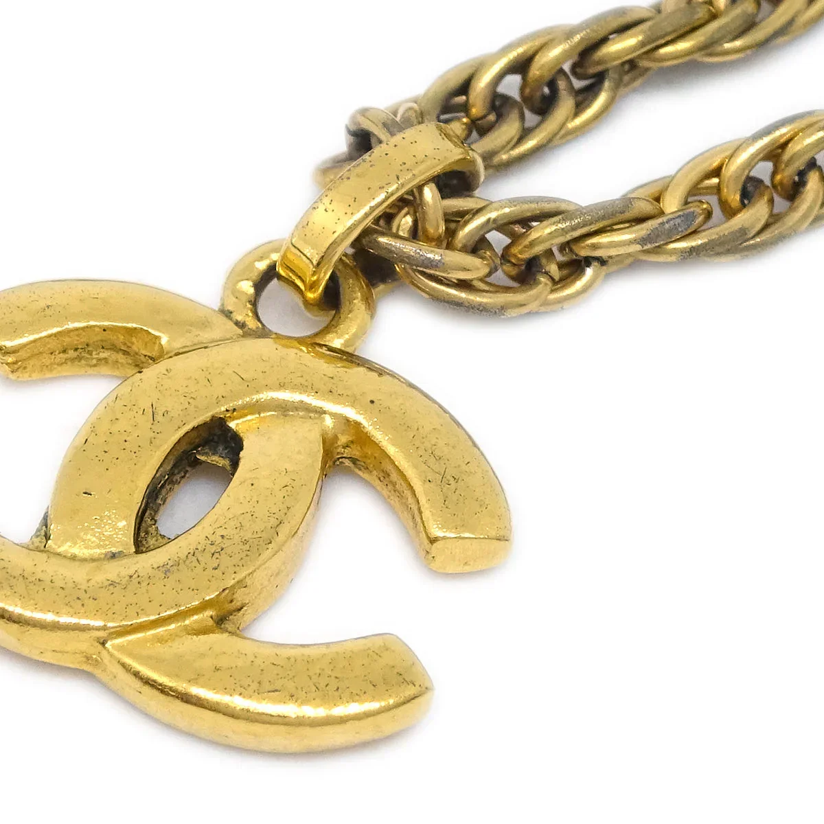 Chanel CC Chain Pendant Necklace Gold - Image 3