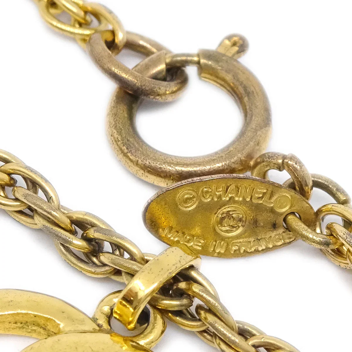 Chanel CC Chain Pendant Necklace Gold - Image 4