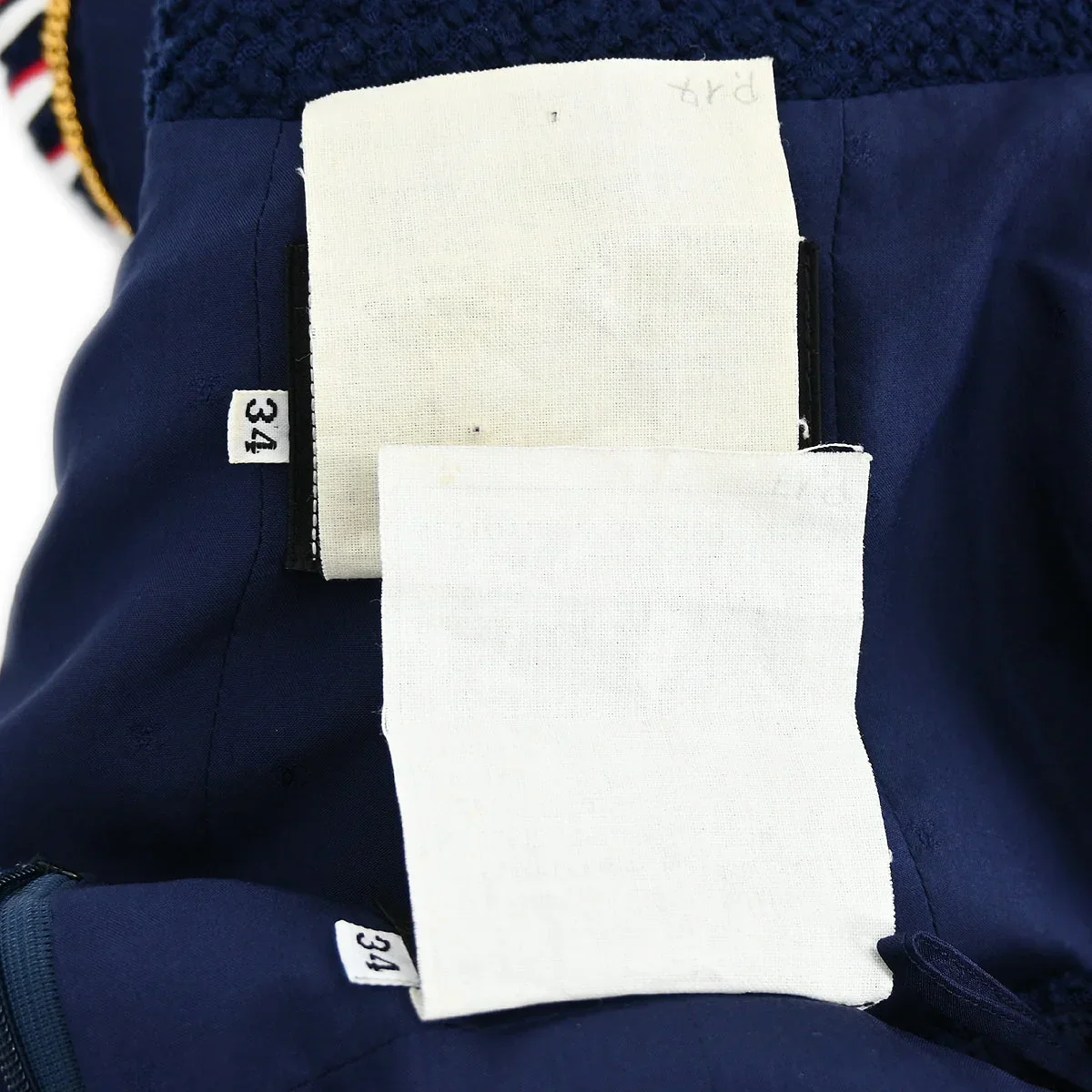 Chanel 1993 Setup Suit Jacket Skirt Navy #34 - Image 11