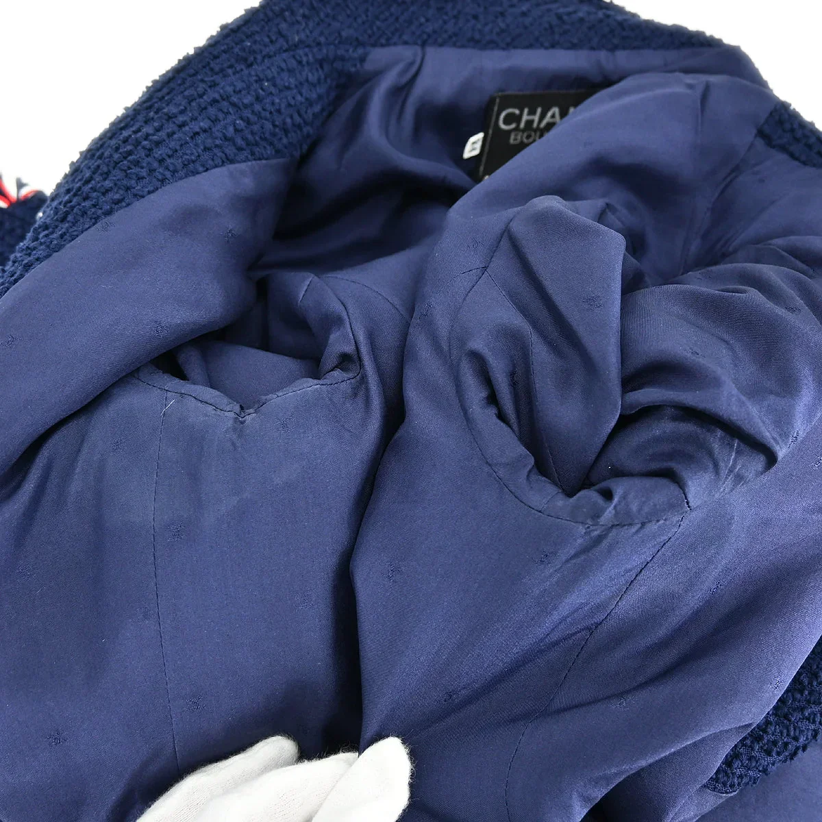 Chanel 1993 Setup Suit Jacket Skirt Navy #34 - Image 9