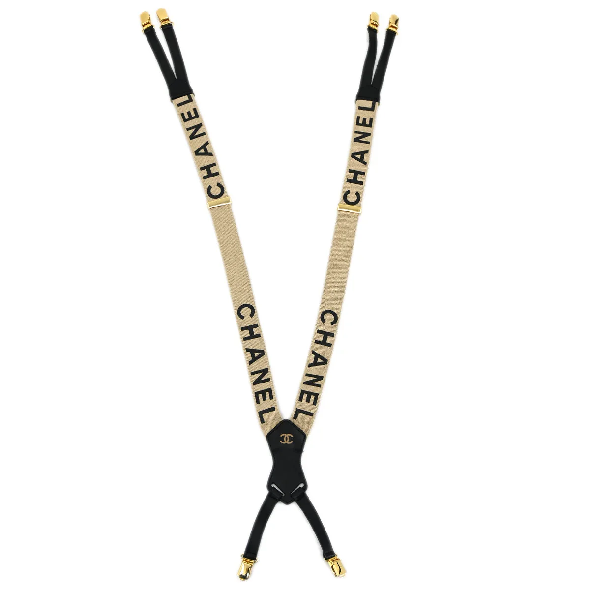Chanel Suspenders Beige Small Good - Image 2