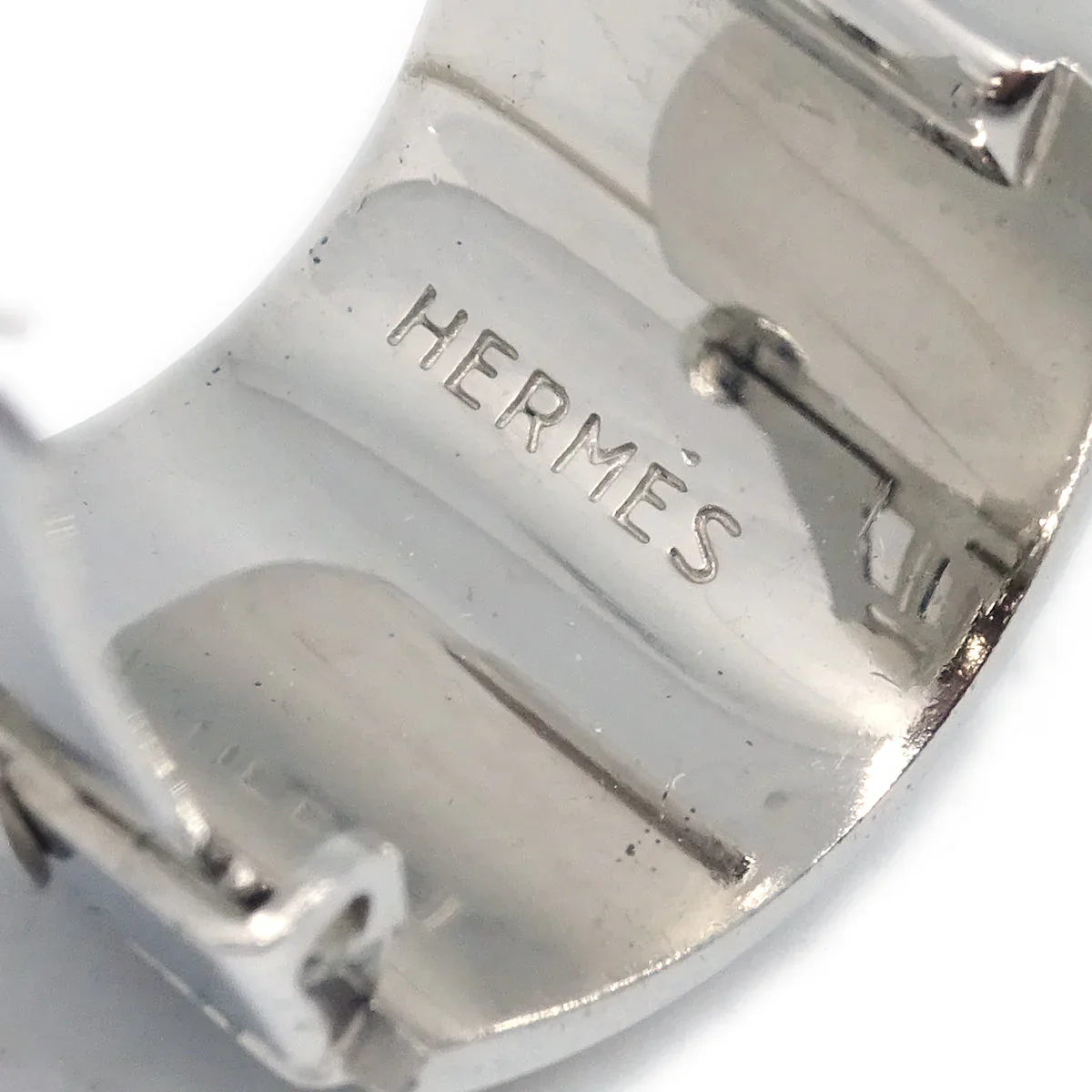 Hermes Silver Enamel Cloisonne Earrings Clip-On - Image 4