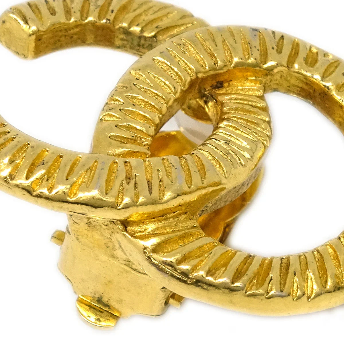 Chanel Gold CC Earrings Clip-On - Image 2