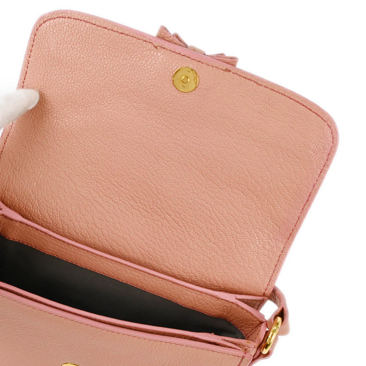 Miu Miu Pink Goatskin Studded Shoulder Bag - Image 7