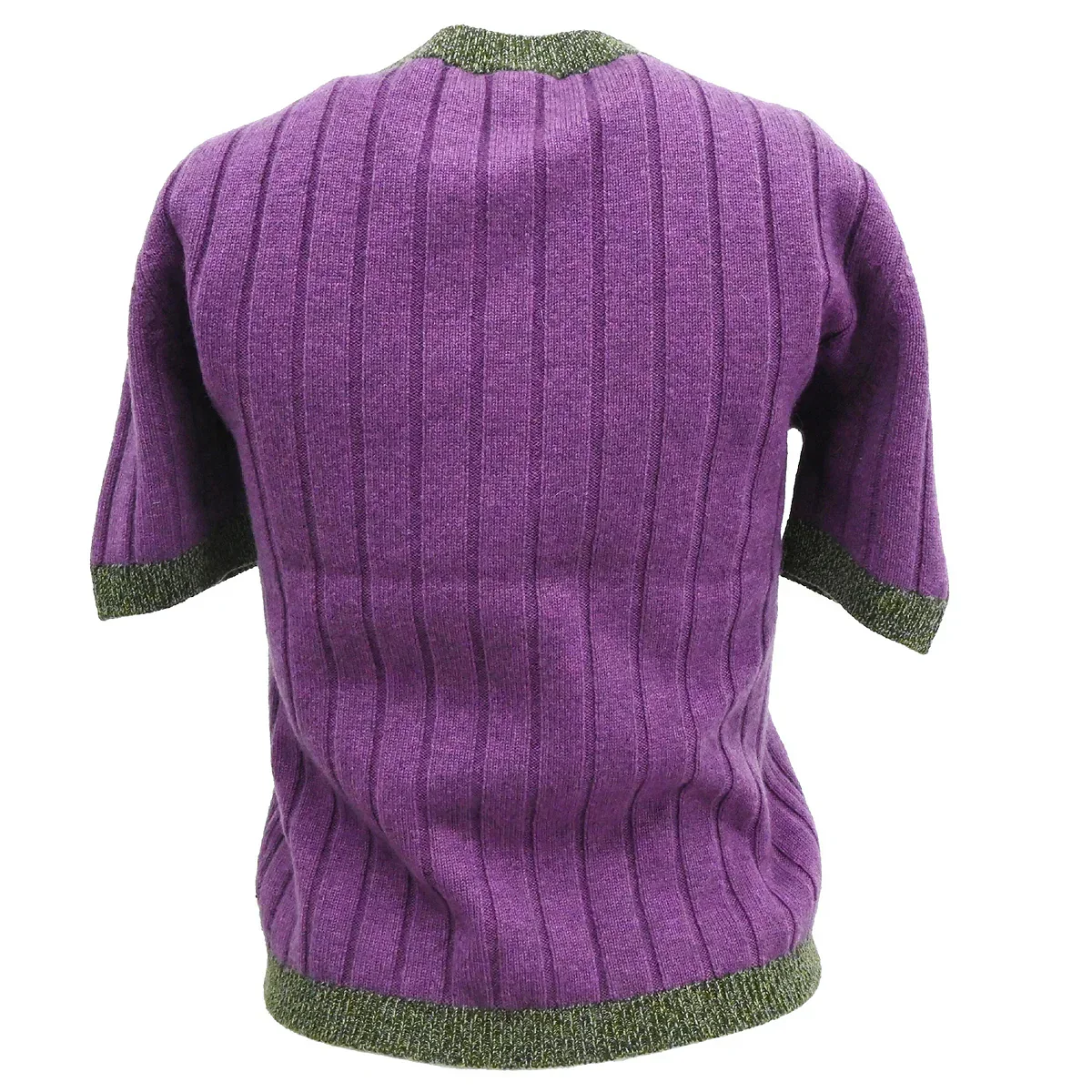 Chanel 1997 Short Sleeve Sweater Purple #38 - Image 2