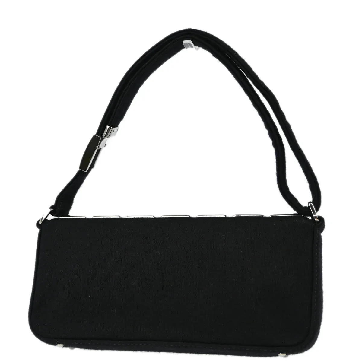 Chanel 2003-2004 Black Cotton Ice Cube Shoulder Bag - Image 2