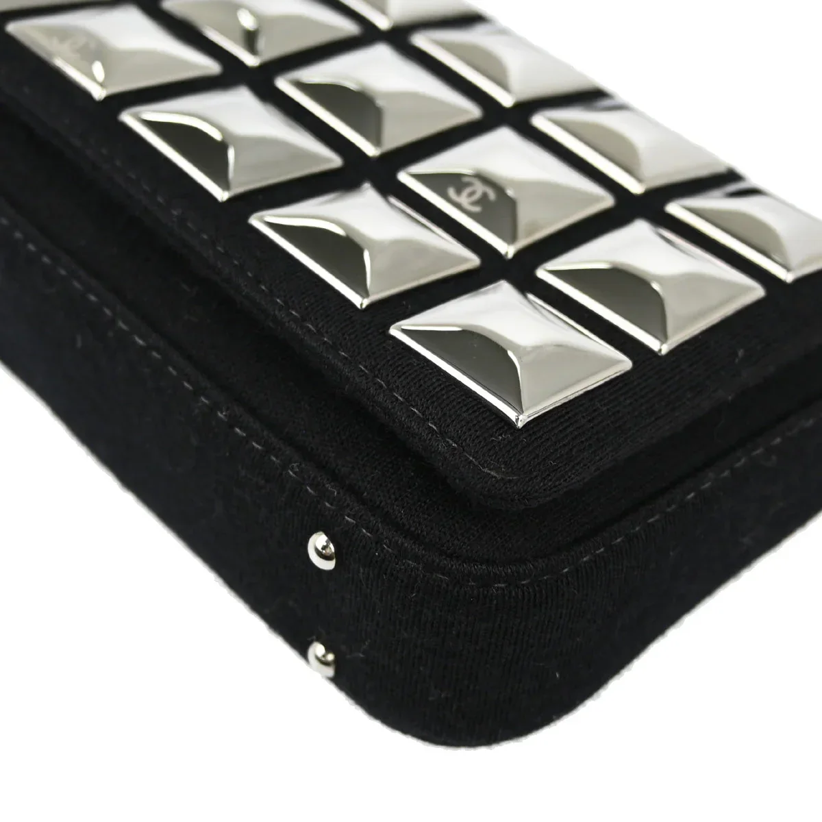 Chanel 2003-2004 Black Cotton Ice Cube Shoulder Bag - Image 3