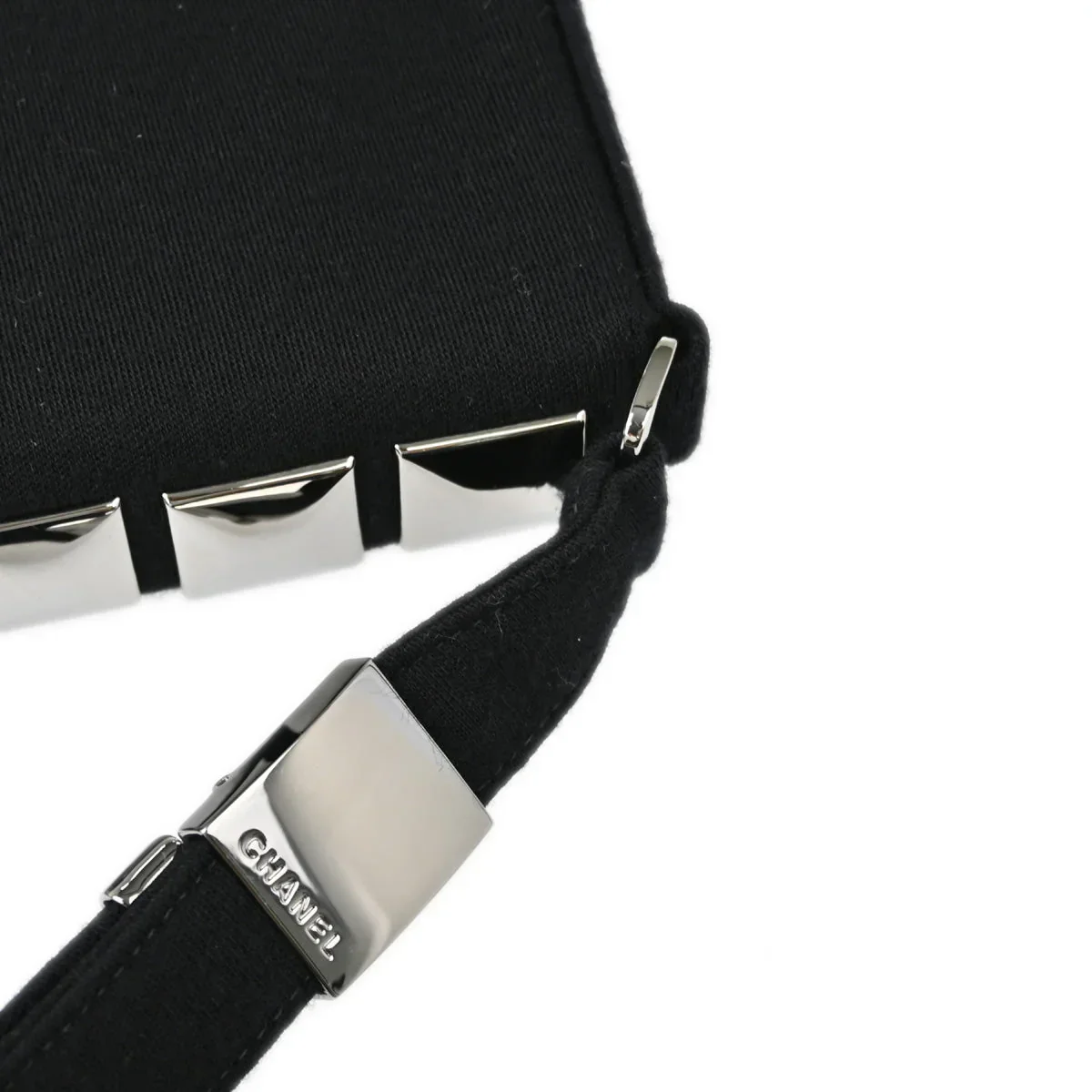 Chanel 2003-2004 Black Cotton Ice Cube Shoulder Bag - Image 6