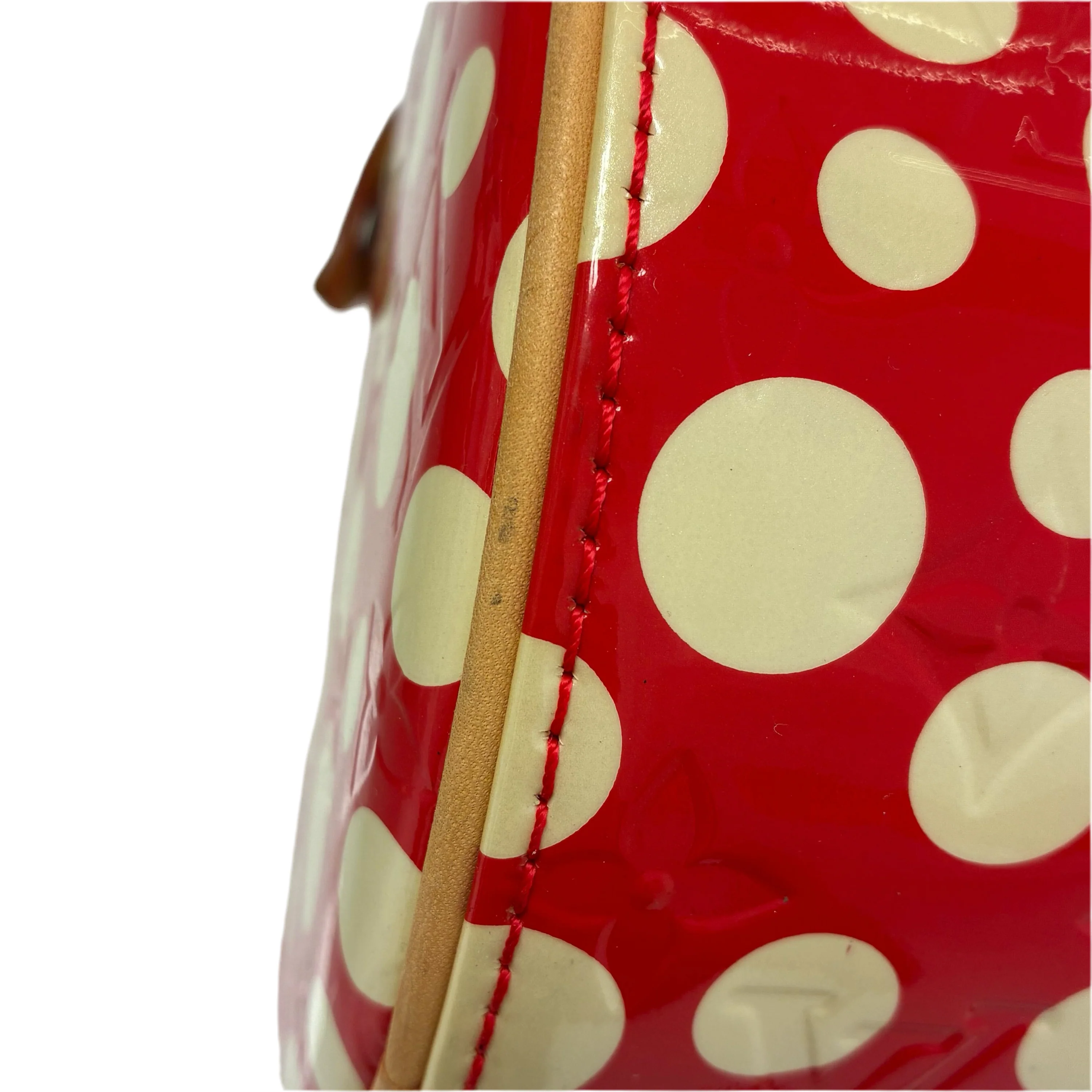 Louis Vuitton Yayoi Kusama 2012 Red Vernis Dot Infinity Papillon Handbag M91425 - Image 11