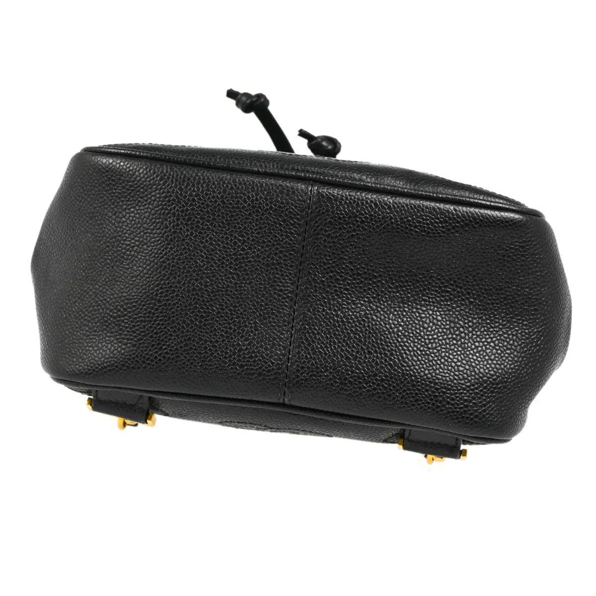 Chanel 1996-1997 Black Caviar Triple CC Backpack - Image 3