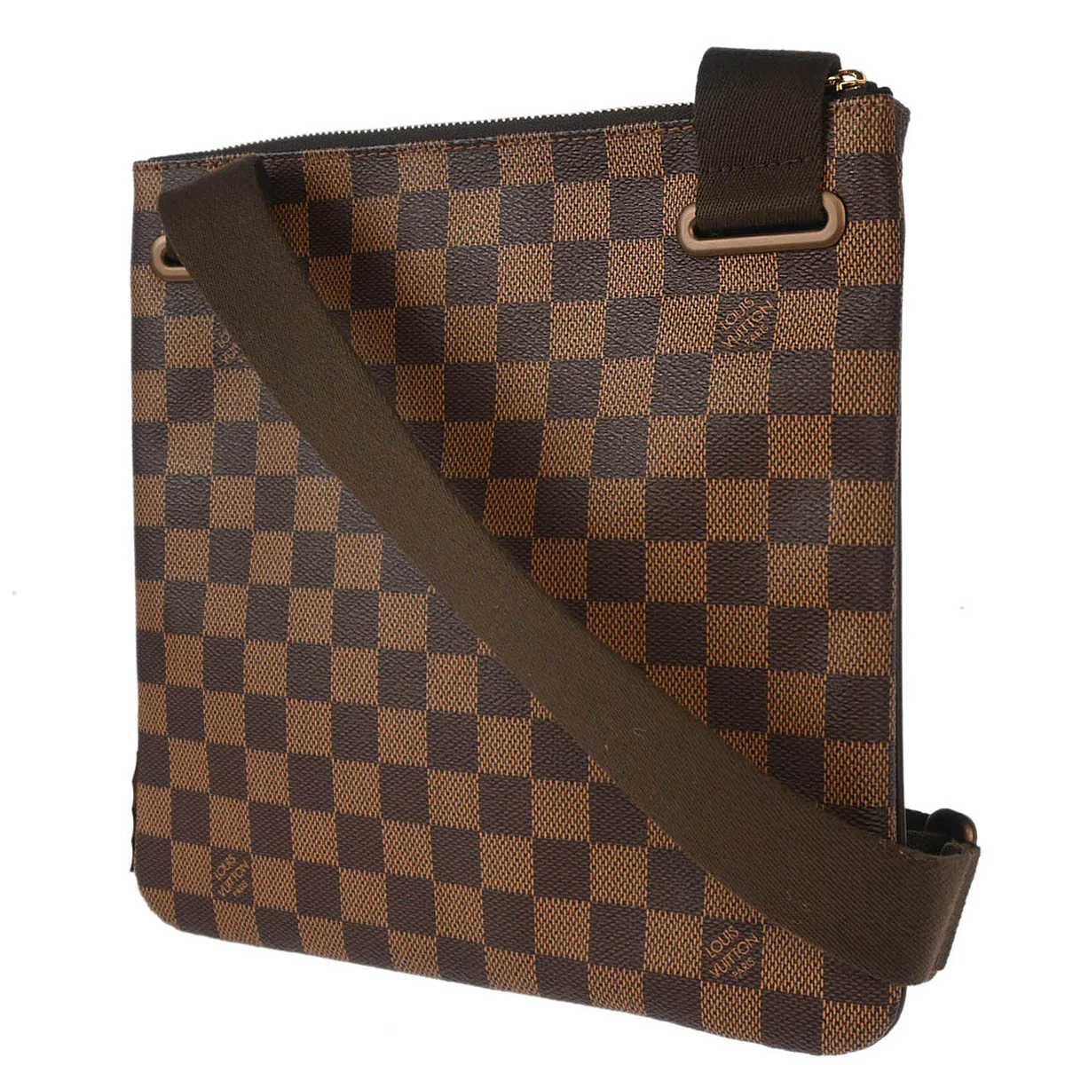 Louis Vuitton 2011 Damier Pochette Plat Brooklyn Shoulder Bag N41100 - Image 2