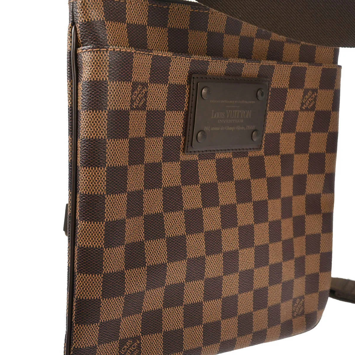 Louis Vuitton 2011 Damier Pochette Plat Brooklyn Shoulder Bag N41100 - Image 3