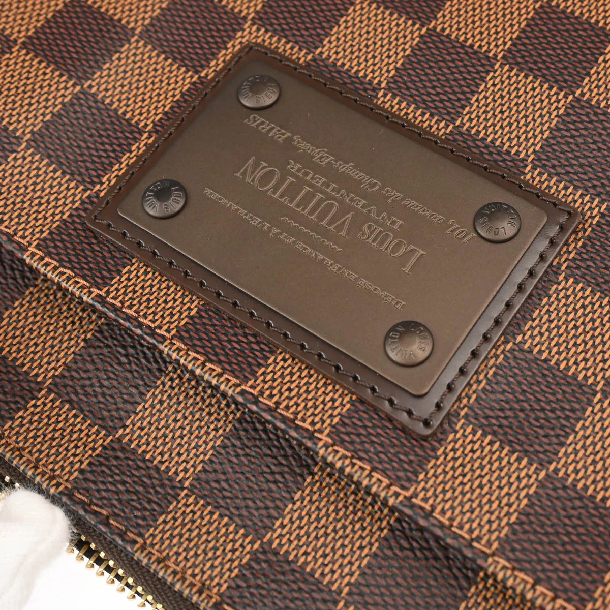 Louis Vuitton 2011 Damier Pochette Plat Brooklyn Shoulder Bag N41100 - Image 7