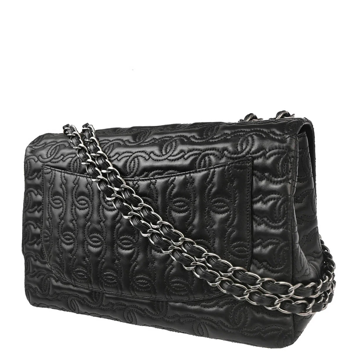 Chanel 2014 Black Lambskin CC Shoulder Bag - Image 2