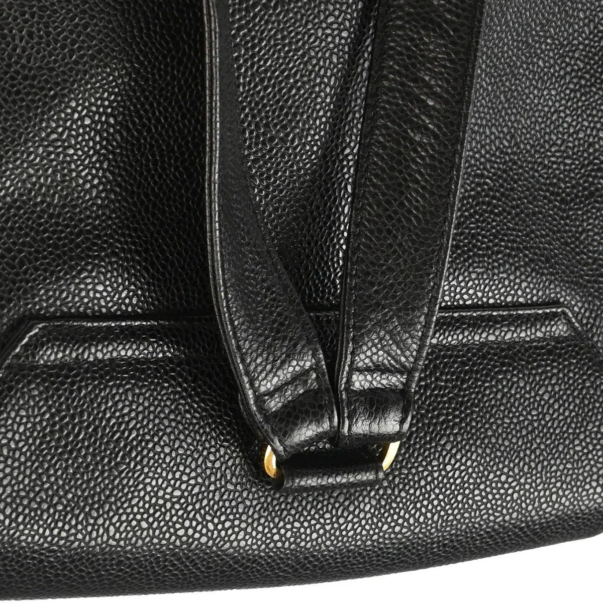 Chanel 1996-1997 Black Caviar Triple CC Backpack - Image 11