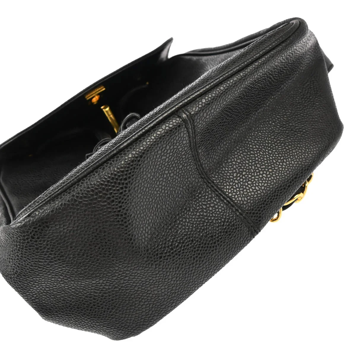 Chanel 1996-1997 Black Caviar Triple CC Backpack - Image 5