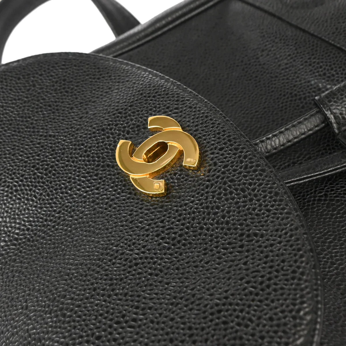 Chanel 1996-1997 Black Caviar Triple CC Backpack - Image 6