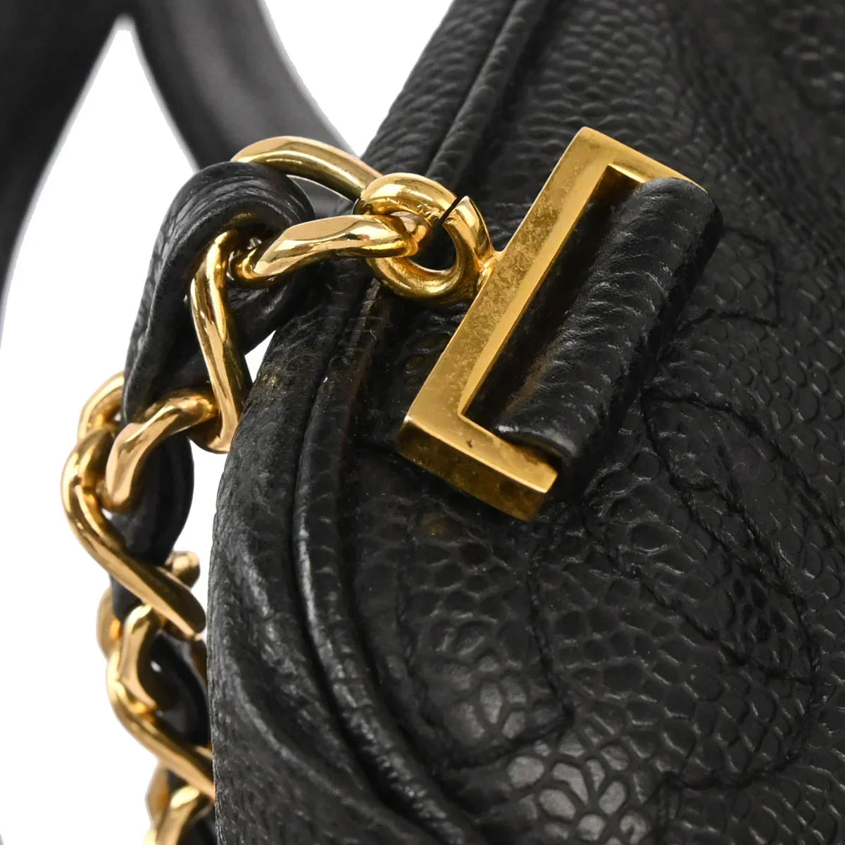 Chanel 1996-1997 Black Caviar Triple CC Backpack - Image 8