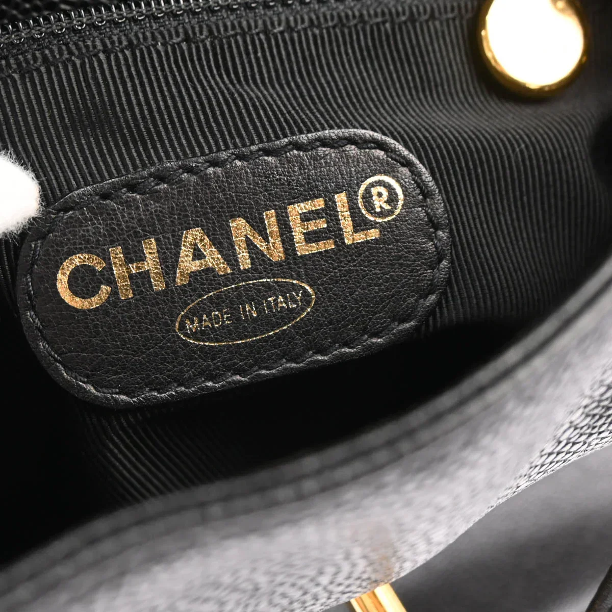 Chanel 1996-1997 Black Caviar Triple CC Backpack - Image 9