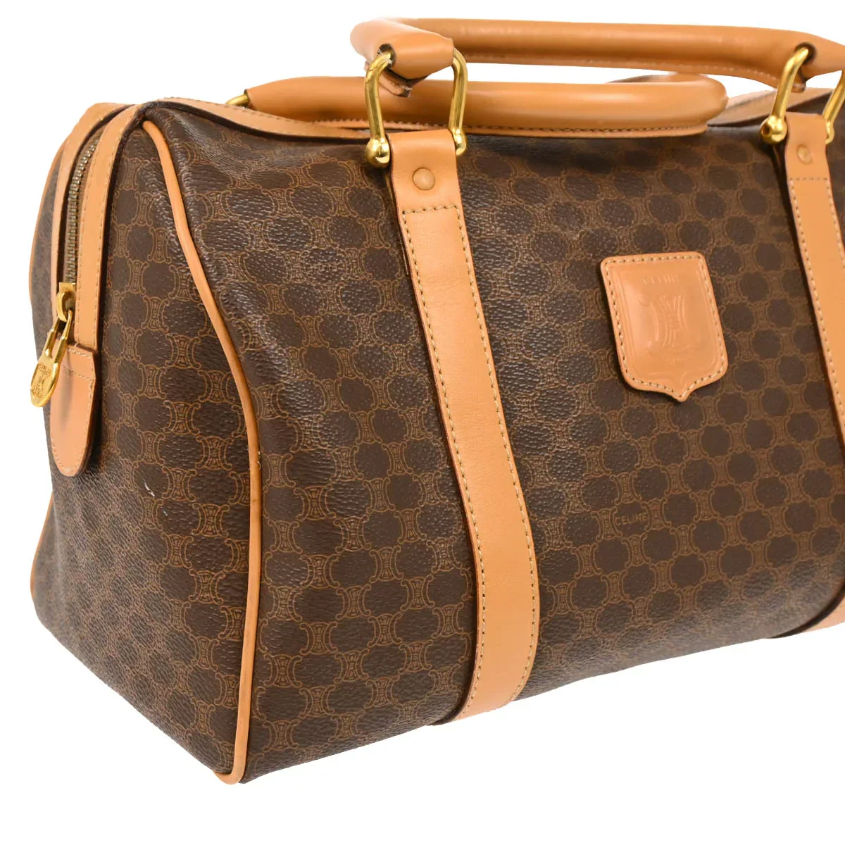 Celine Brown Macadam Handbag - Image 3