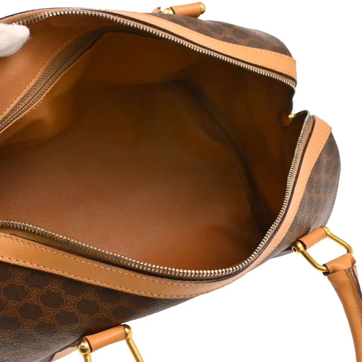 Celine Brown Macadam Handbag - Image 4