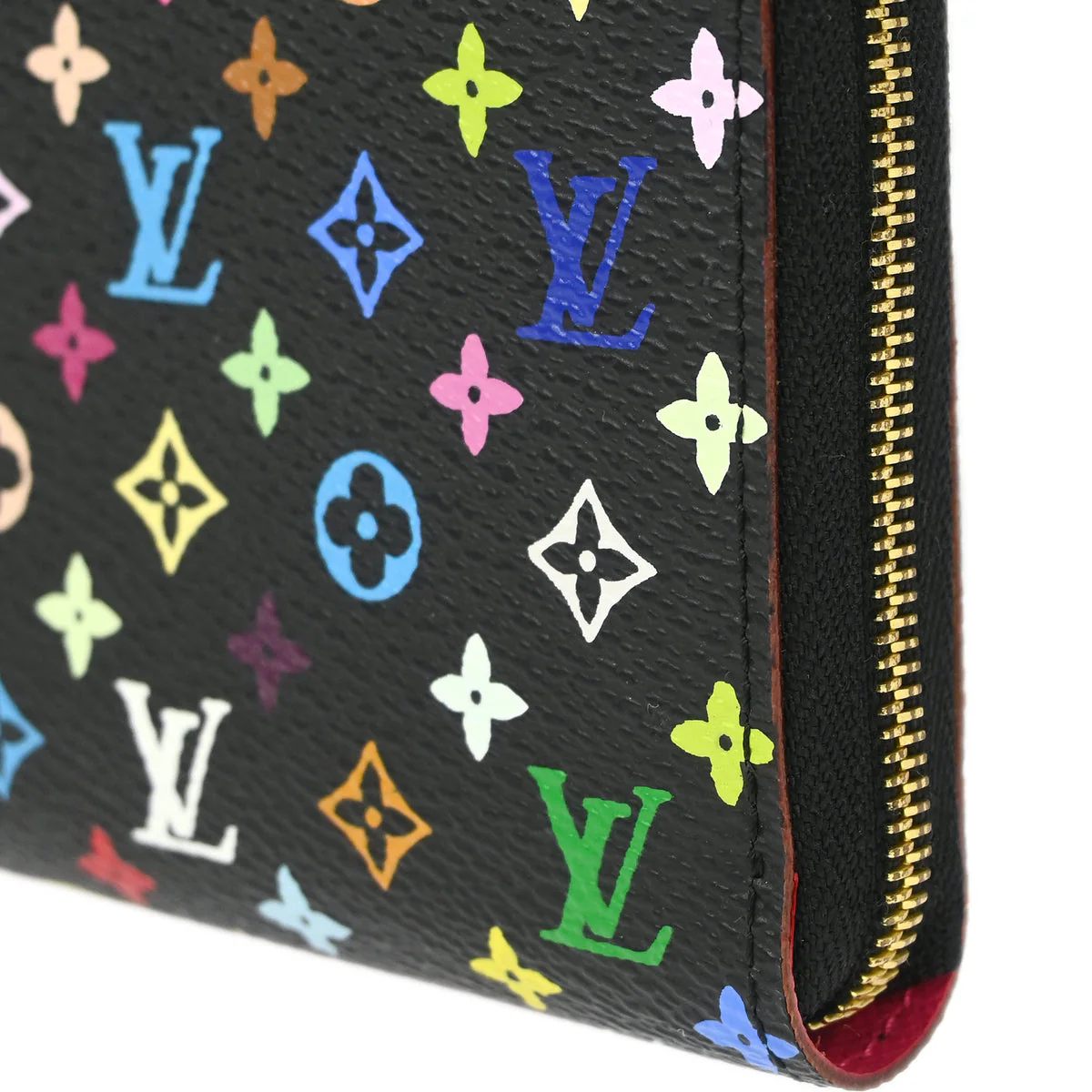 Louis Vuitton 2011 Black Multicolor Zippy Coin Purse Wallet M93740 - Image 3
