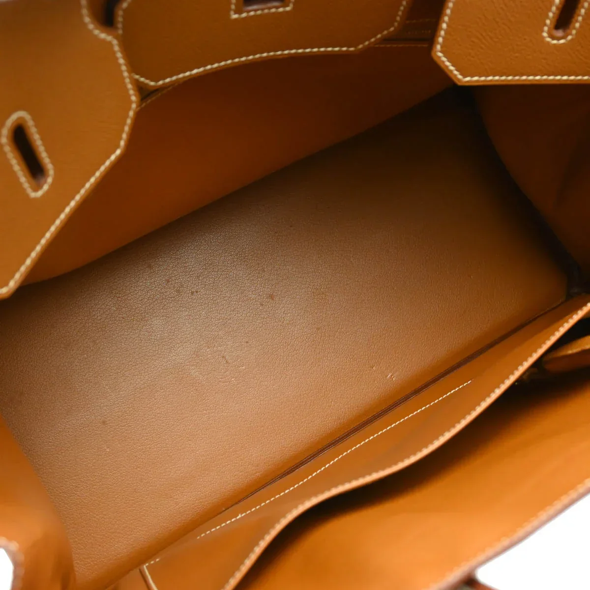 Hermes 2001 Gold Courchevel Birkin 40 Handbag - Image 8