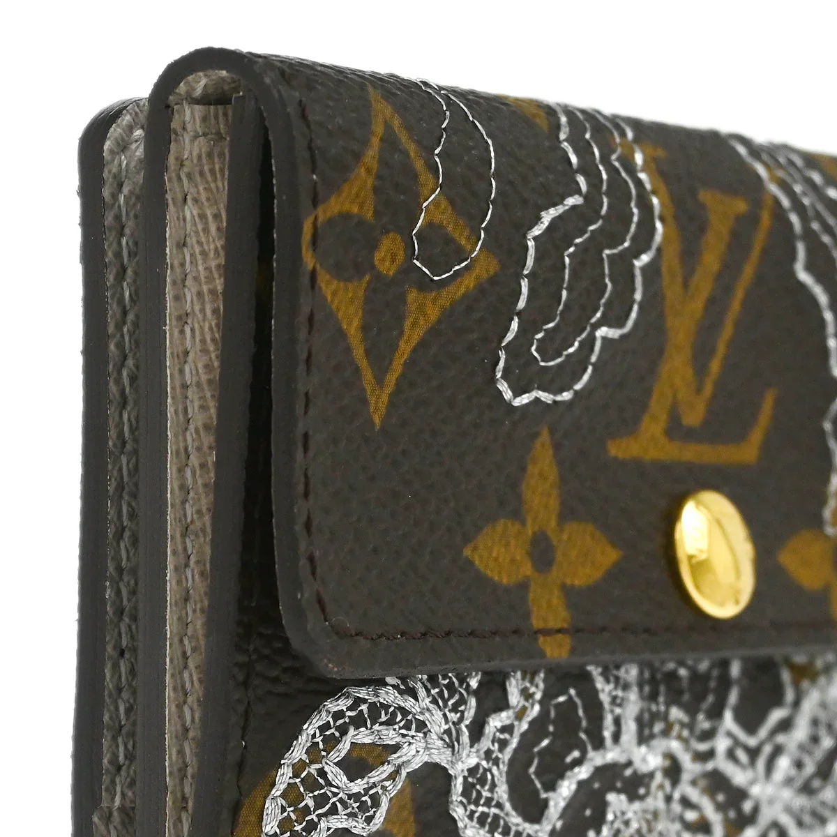 Louis Vuitton 2007 Monogram Dentelle Ludlow Coin Case Wallet M95392 - Image 3