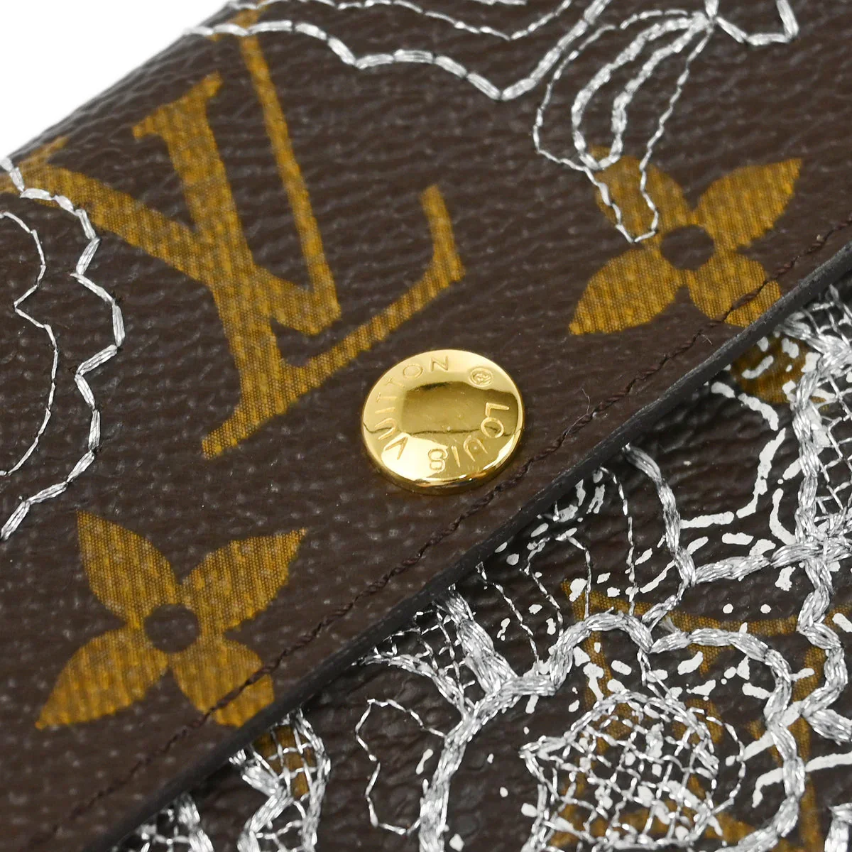 Louis Vuitton 2007 Monogram Dentelle Ludlow Coin Case Wallet M95392 - Image 4