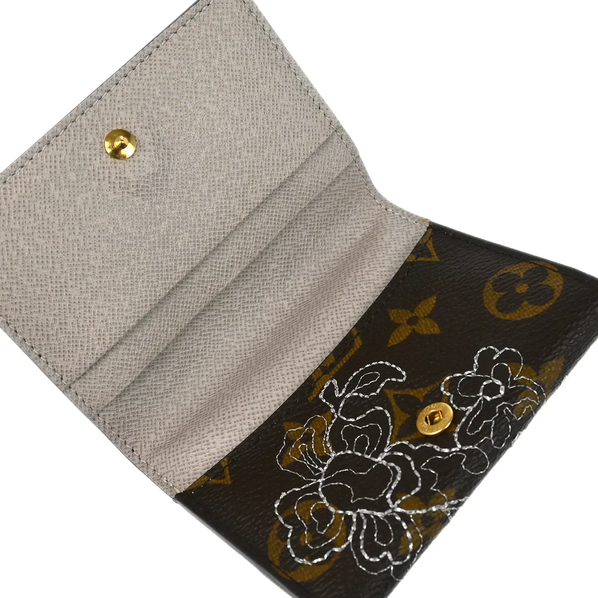 Louis Vuitton 2007 Monogram Dentelle Ludlow Coin Case Wallet M95392 - Image 5