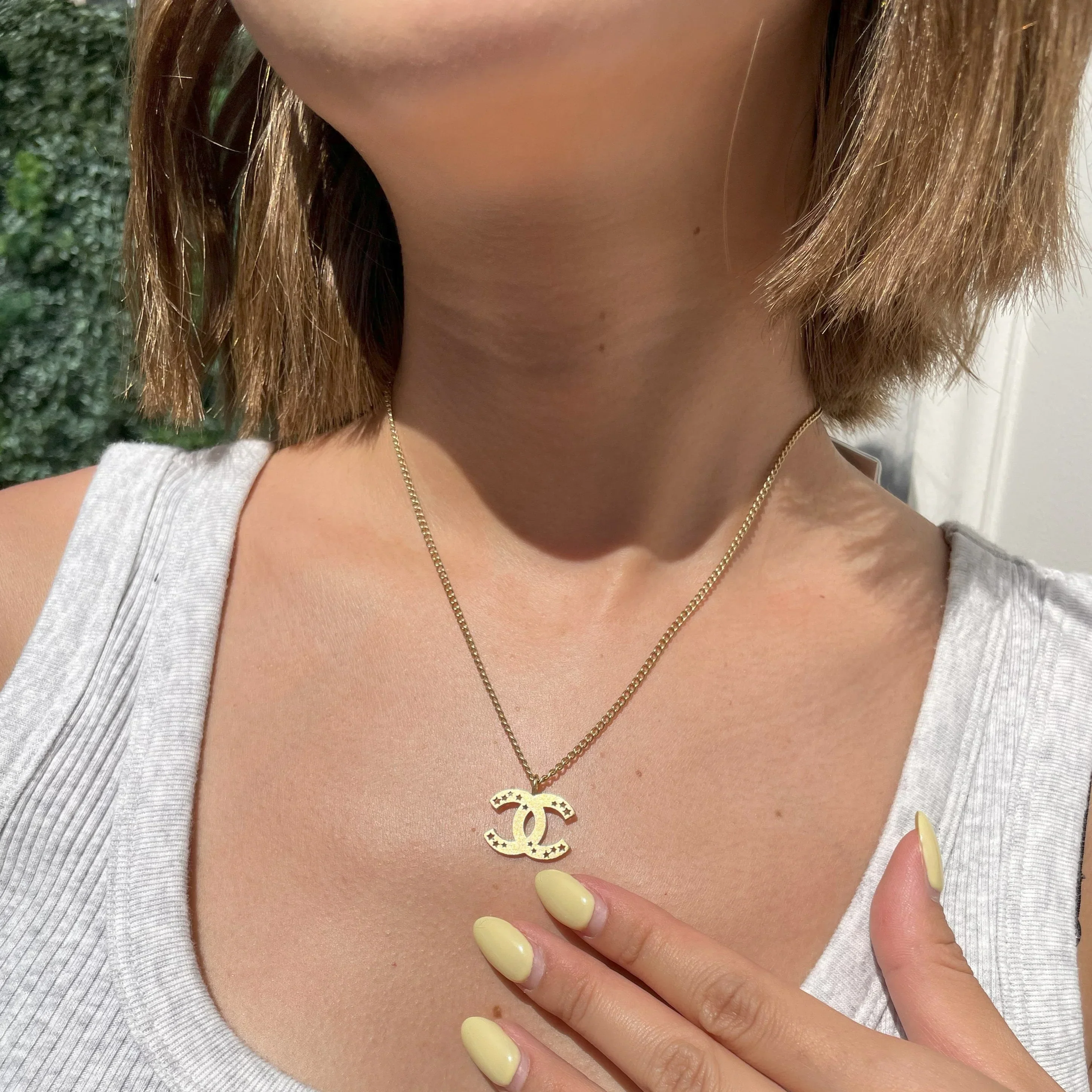 Chanel Gold CC Chain Pendant Necklace 03A - Image 5