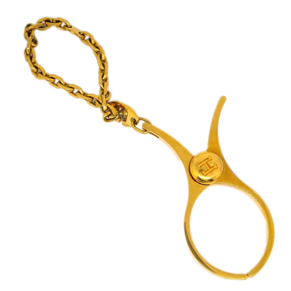 Hermes Filou Glove Holder Clip Gold Small Good